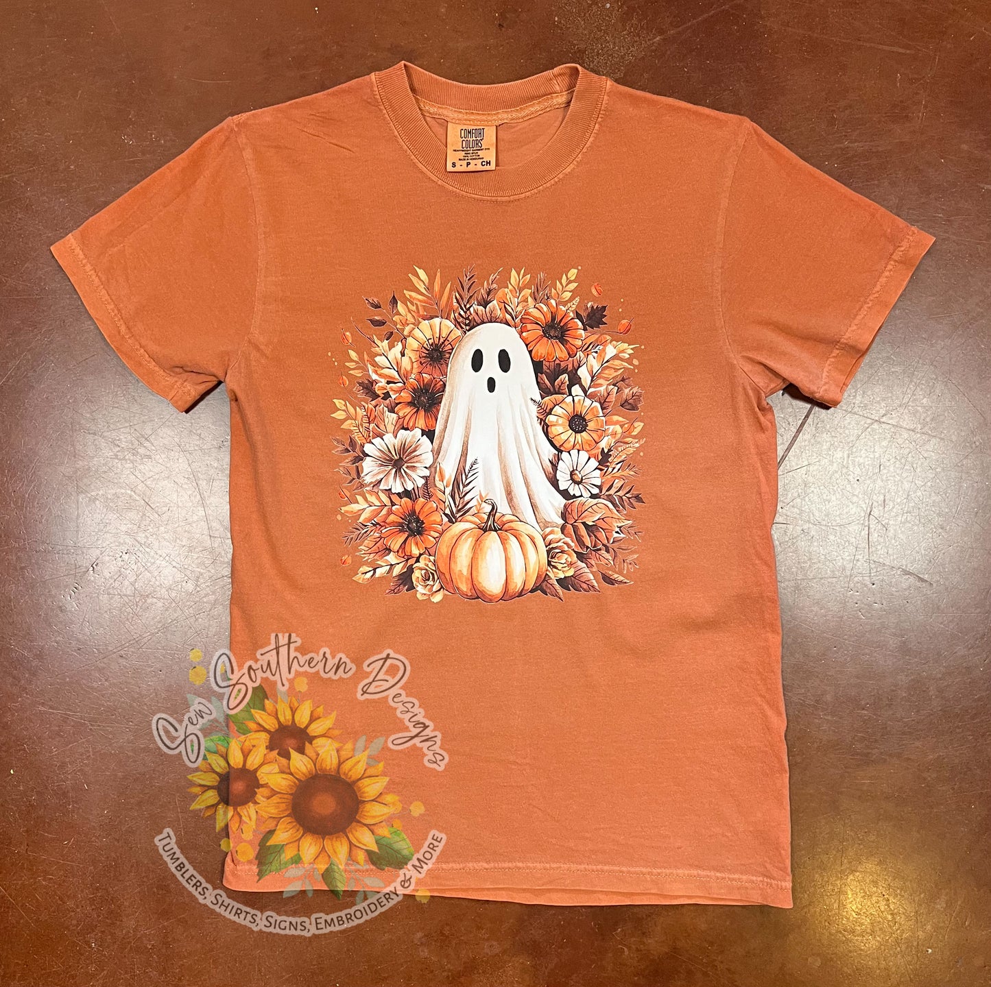 Graphic T-Shirt - Autumn Leaves Ghost