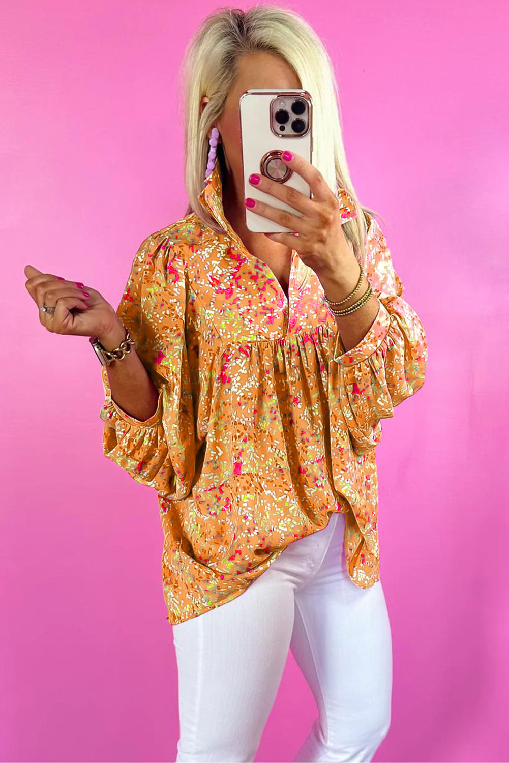 Bonbon Loose Fit Babydoll Blouse
