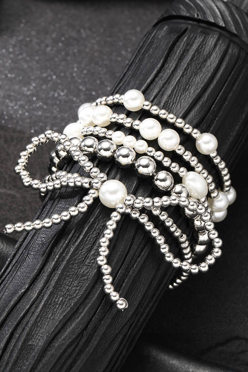 LDC Bow & Pearl Bracelet Set
