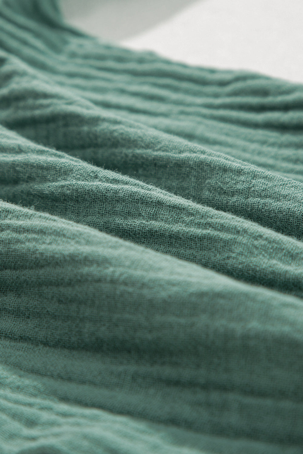 Green Ruffle High Waist Flared Pants