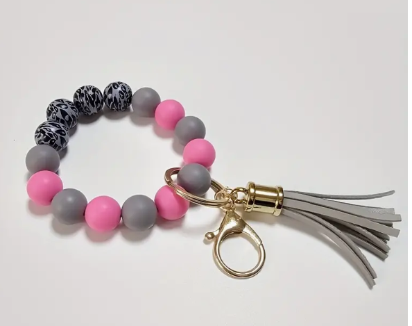 Beaded Keychain with Tassel
