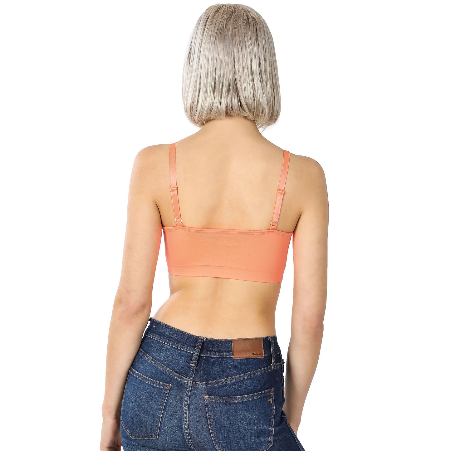 Zenana Front V-Lattice Seamless Bralette