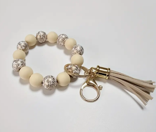 Beaded Keychain with Tassel