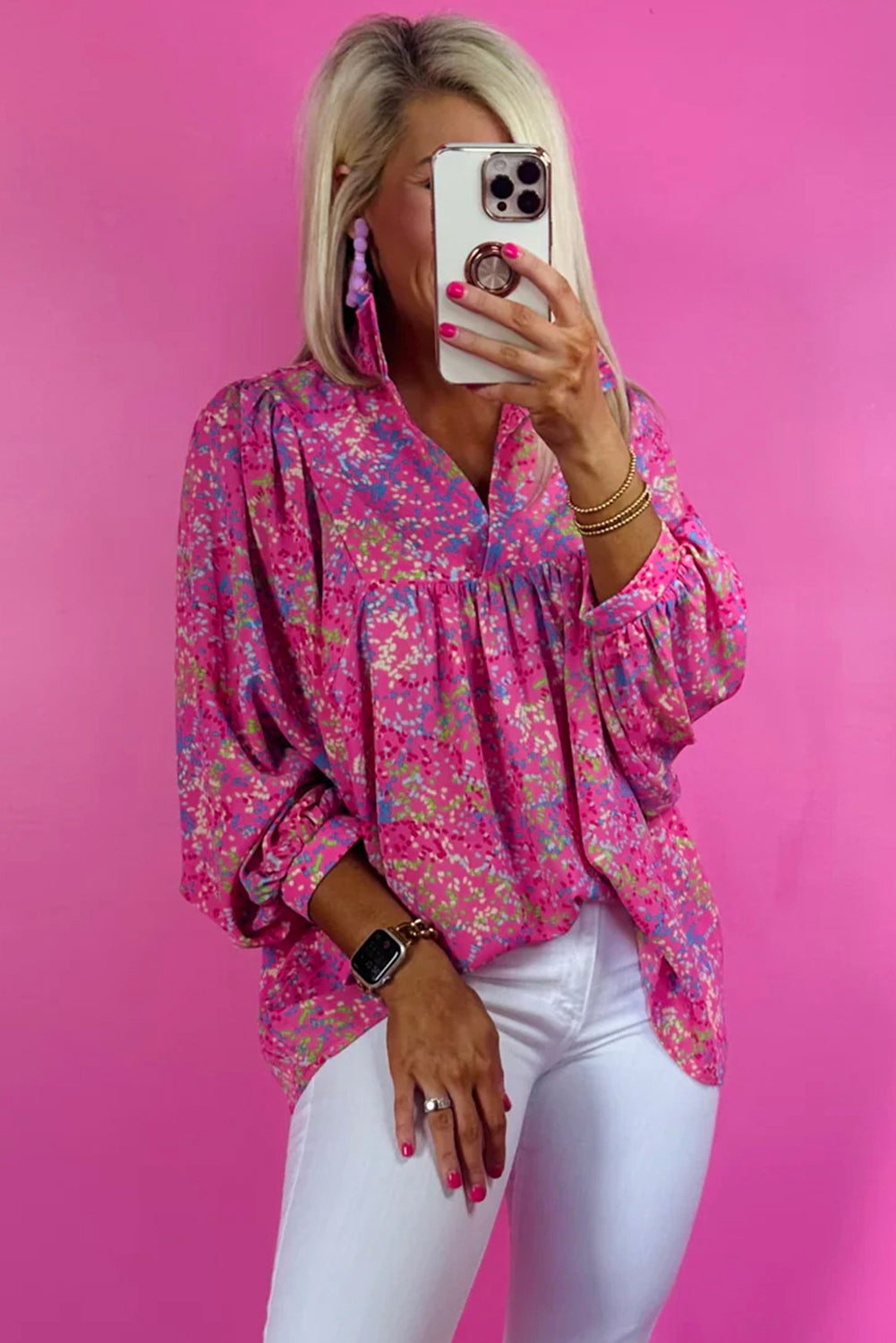 Bonbon Loose Fit Babydoll Blouse