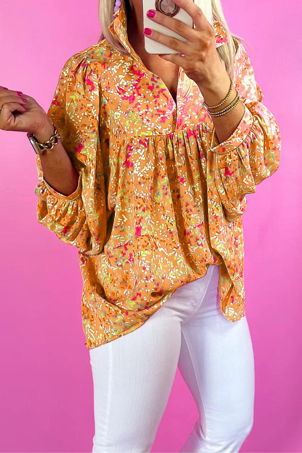 Bonbon Loose Fit Babydoll Blouse
