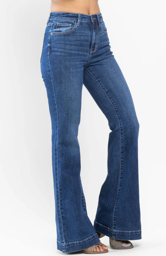 Judy Blue High-Rise Wide Hem Flare Jeans