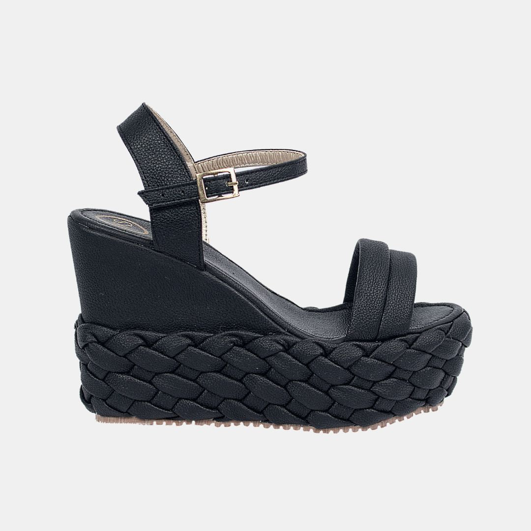 Becca 1 Basket Weave Wedge Sandals