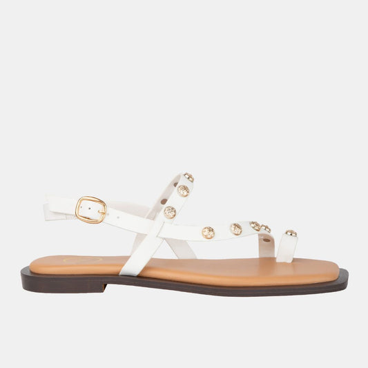 Ava 3 Studded Mule Flat Sandals