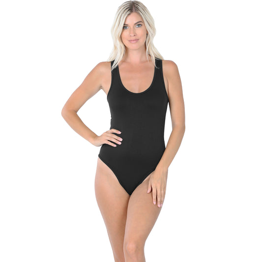 Zenana Seamless Racer Back Tank Bodysuit