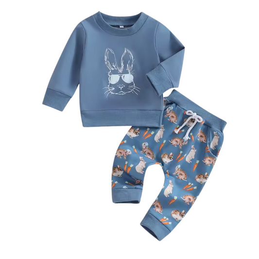 Blue Cool Bunny Lounge Set